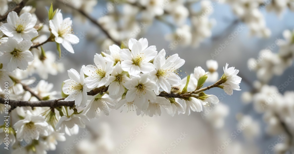 Soft focus background of white cherry blossoms, springtime, floral, cherry blossom Soft focus background of white cherry blossoms, springtime, floral, cherry blossom
