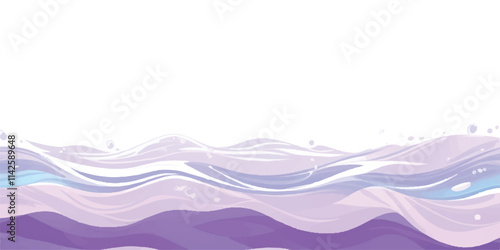 "Purple Ocean: Fluid Abstract Watercolor Wave Texture: Soft and fluid watercolor waves in shades of purple and white, perfect for banners, digital art, or any ocean-inspired graphic design project."