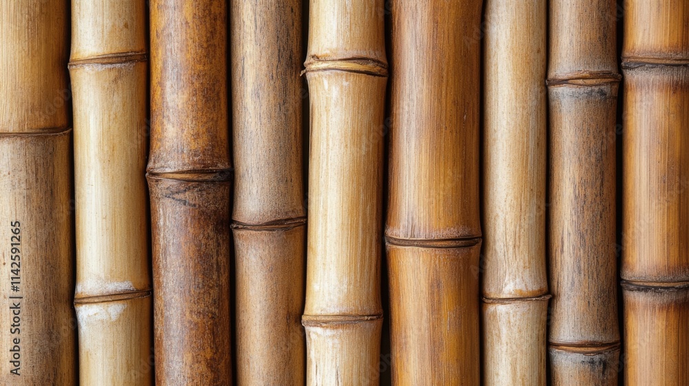 Close Up View Of Multiple Brown Bamboo Stalks Close Up View Of Multiple Brown Bamboo Stalks