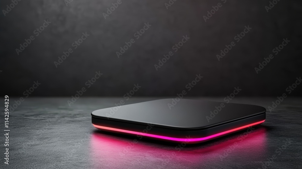 A sleek, modern device illuminated with colorful LED lights, set against a dark background, This image is ideal for technology or gadget promotions, digital marketing, or product catalogues, A sleek, modern device illuminated with colorful LED lights, set against a dark background, This image is ideal for technology or gadget promotions, digital marketing, or product catalogues,