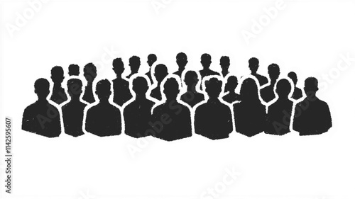 People crowd icons representing groups, communities, and teams for various uses. Vector icon 