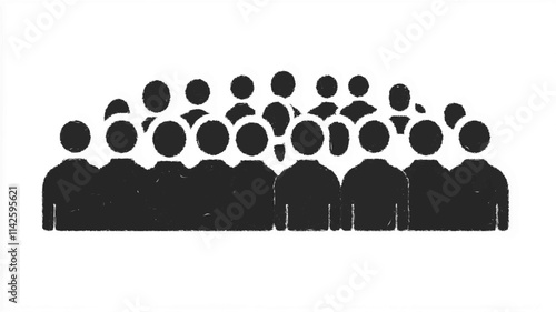 People crowd icons representing groups, communities, and teams for various uses. Vector icon 