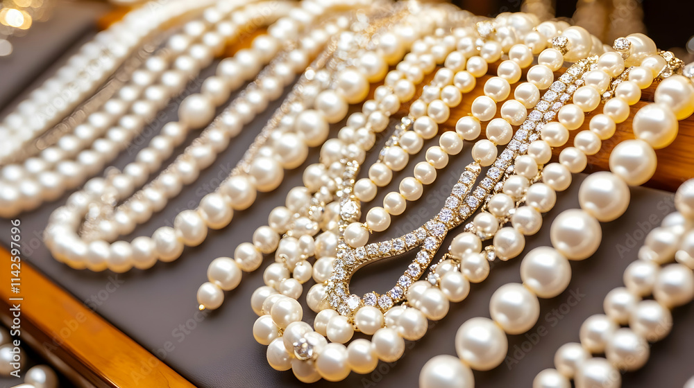 Elegant Pearl and Diamond Jewelry Photo Elegant Pearl and Diamond Jewelry Photo