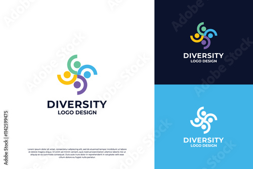 Creative diversity logo design inspiration