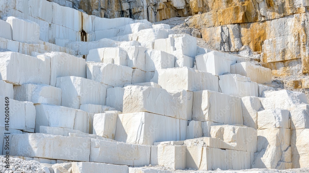 Fototapeta premium White Marble Quarry Natural Stone Landscape