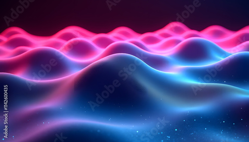 Retro Gradient Wave Patterns with Subtle Neon Highlights