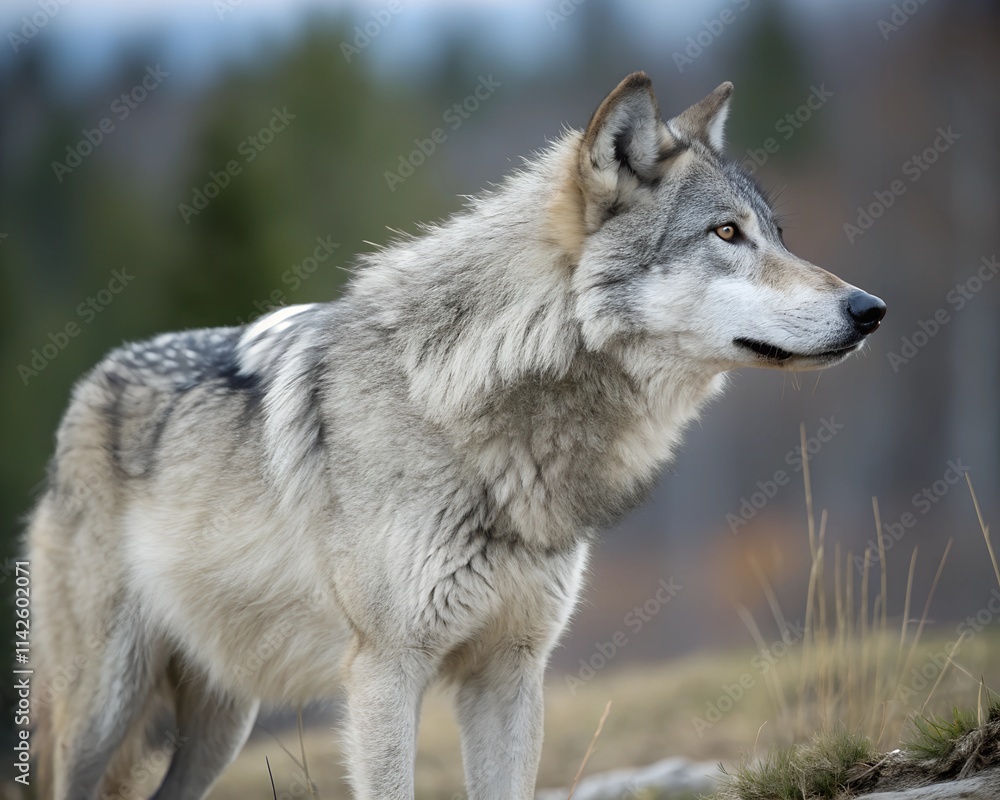Fototapeta premium Close-Up of a Wolf in Nature