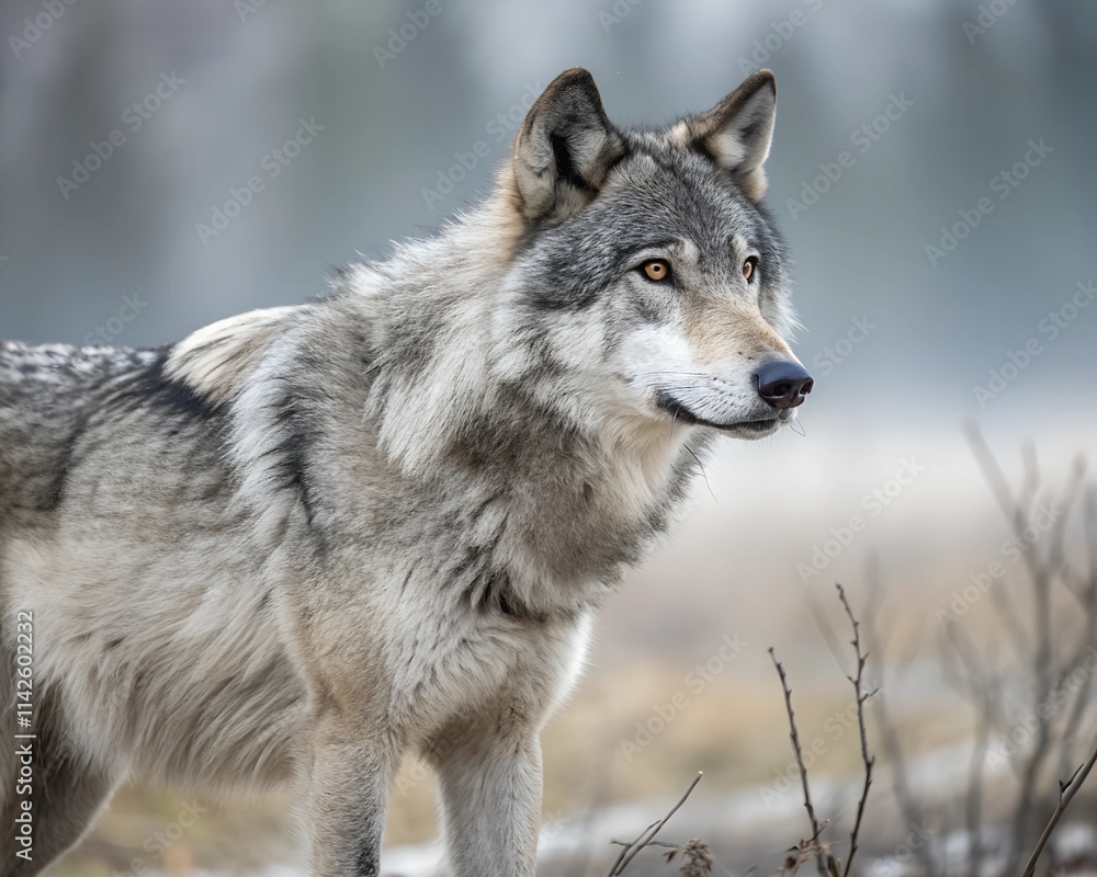 Close-Up of a Wolf in Nature Close-Up of a Wolf in Nature