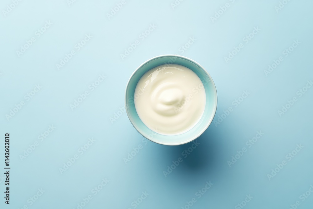 Free photo of yogurt in bowl and spone next to it