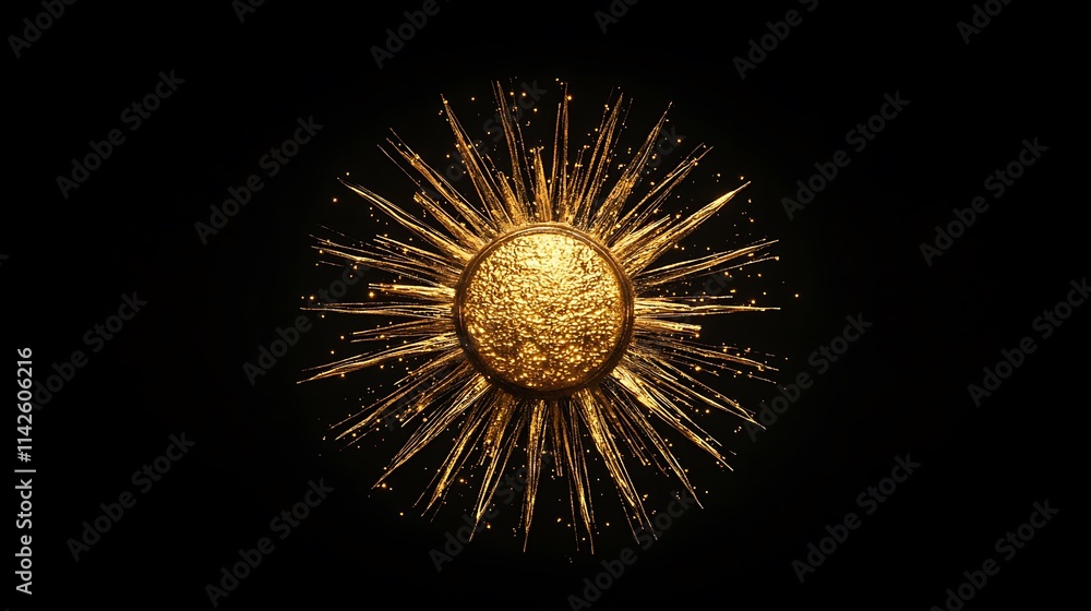 Fototapeta premium Golden World Illustration Featuring Elegant Metallic Tones and Luxurious Details