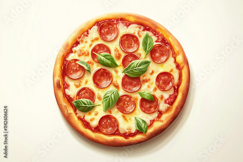 pizza with tomatoes and mushrooms
