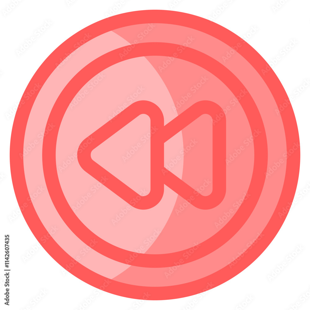 Rewind Button Icon For Design Element Rewind Button Icon For Design Element