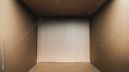 Top view of an open cardboard box  photo