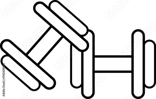 dumbbell icon black and white