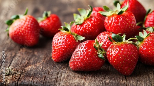 Fresh strawberry harvest farm food photography rustic setting close-up nature's sweet delight