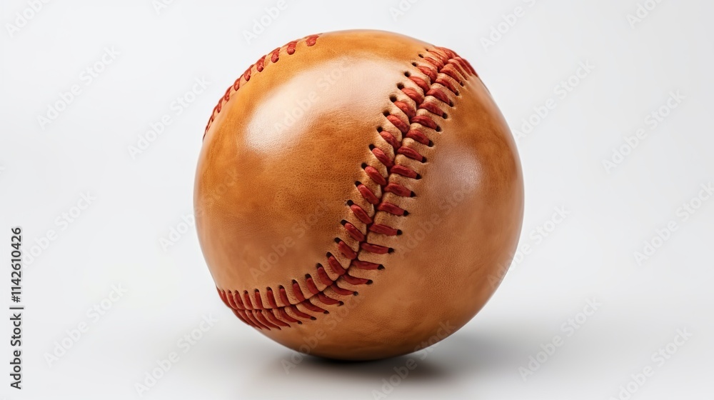 Perfectly crafted baseball stands out against a minimalist backdrop. Generative AI Perfectly crafted baseball stands out against a minimalist backdrop. Generative AI