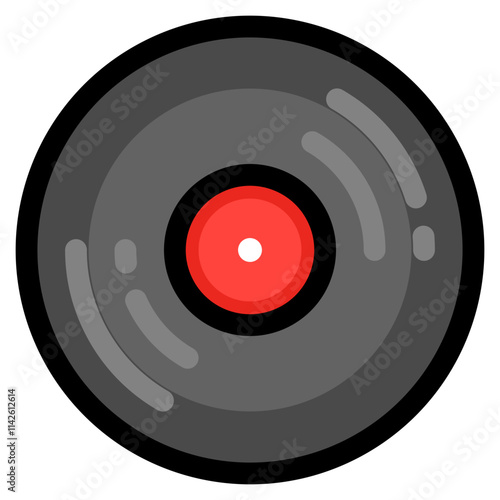 Vinyl Record Icon For Design Element