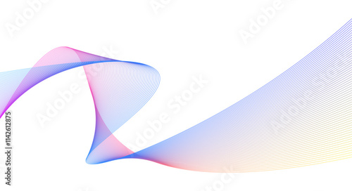 Dynamic wave patterns in blue and pink colors