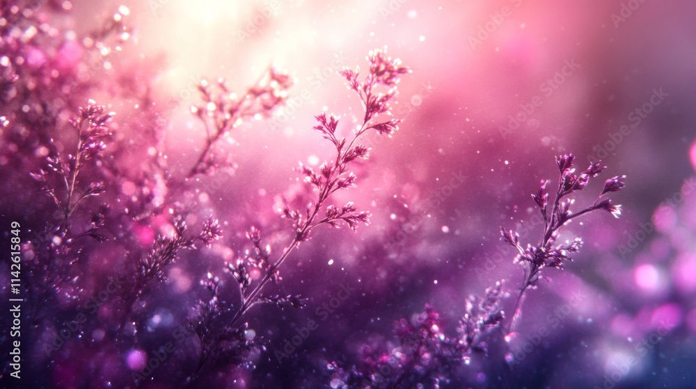 Dreamlike Pink Flowers in a Magical Setting Dreamlike Pink Flowers in a Magical Setting