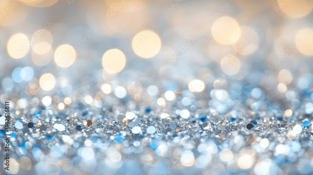 Abstract Sparkling Silver and Blue Background Abstract Sparkling Silver and Blue Background