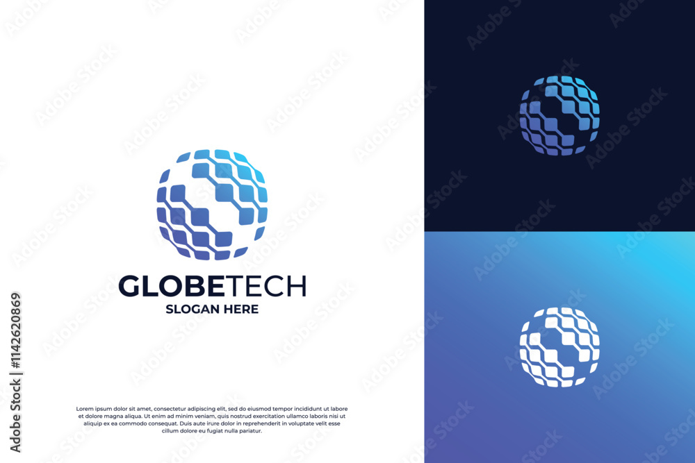 Obraz premium Global Connection Logo Design Inspiration