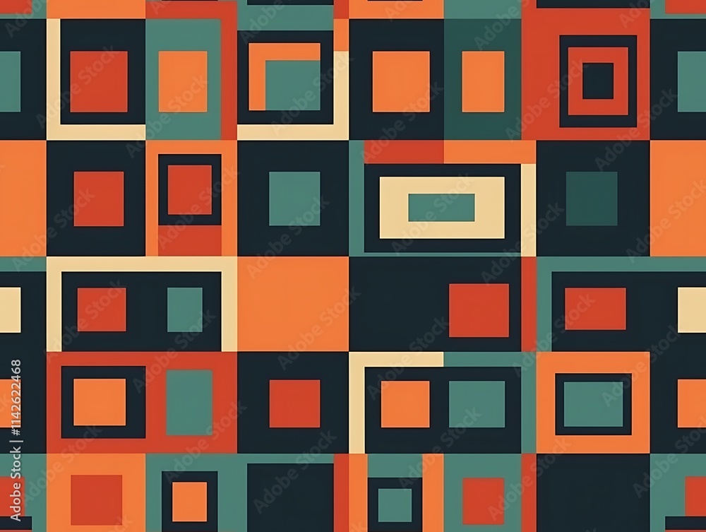Abstract Geometric Square Pattern Design Abstract Geometric Square Pattern Design