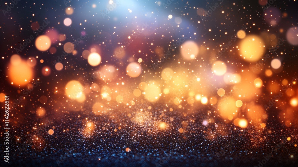 Sparkling Glitter Background With Bokeh Lights Sparkling Glitter Background With Bokeh Lights