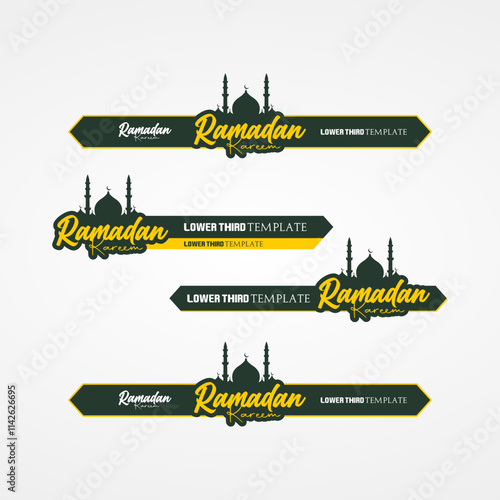 islamic lower third vector set of lower third islamic design
