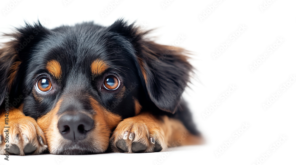 Australian Shepherd dog isolated on white background Australian Shepherd dog isolated on white background