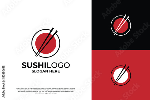 Simple Japan Sushi Logo Design