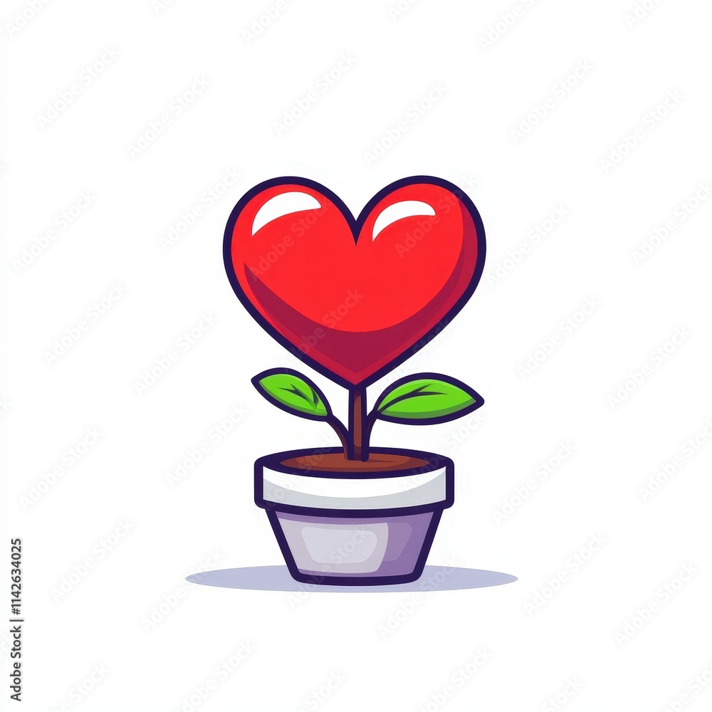 Charming Heart Shaped Plant with Vibrant Red Heart on Top Symbolizing Love and Affection in a Natural Setting Capturing Whimsy and Joy Charming Heart Shaped Plant with Vibrant Red Heart on Top Symbolizing Love and Affection in a Natural Setting Capturing Whimsy and Joy