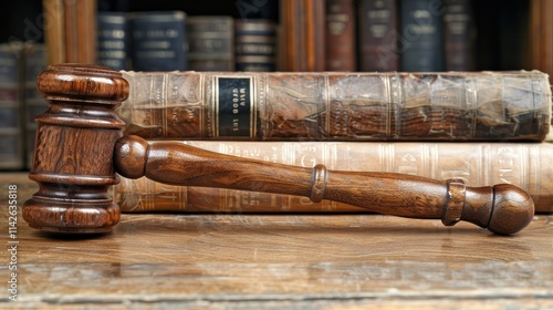 Wallpaper Mural Gavel and Law Books: Symbol of Justice and Legal History. Torontodigital.ca
