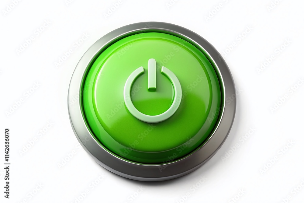 Green Power Button Stock Photo: High-Resolution Image of an Eco-Friendly Power Switch Green Power Button Stock Photo: High-Resolution Image of an Eco-Friendly Power Switch