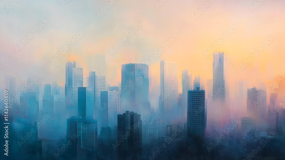Fototapeta premium Atmospheric urban serenity