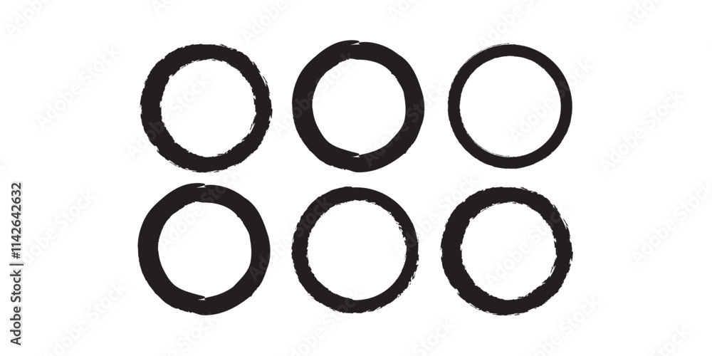 grunge circle stamp set. Round stamp vector isolated on white background. stamp vector. For grunge badge, seal, ink and stamp design template. Round grunge hand drawn circle shape grunge circle stamp set. Round stamp vector isolated on white background. stamp vector. For grunge badge, seal, ink and stamp design template. Round grunge hand drawn circle shape