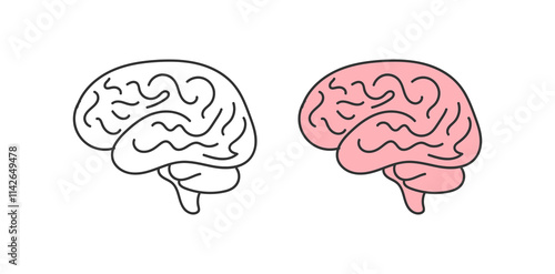 human brain vector illustration