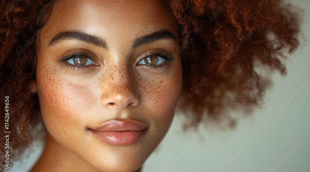 A close-up portrait of a beautiful european woman with long hair and make-up . Haircare, beauty and cosmetics concept. A close-up portrait of a beautiful european woman with long hair and make-up . Haircare, beauty and cosmetics concept.