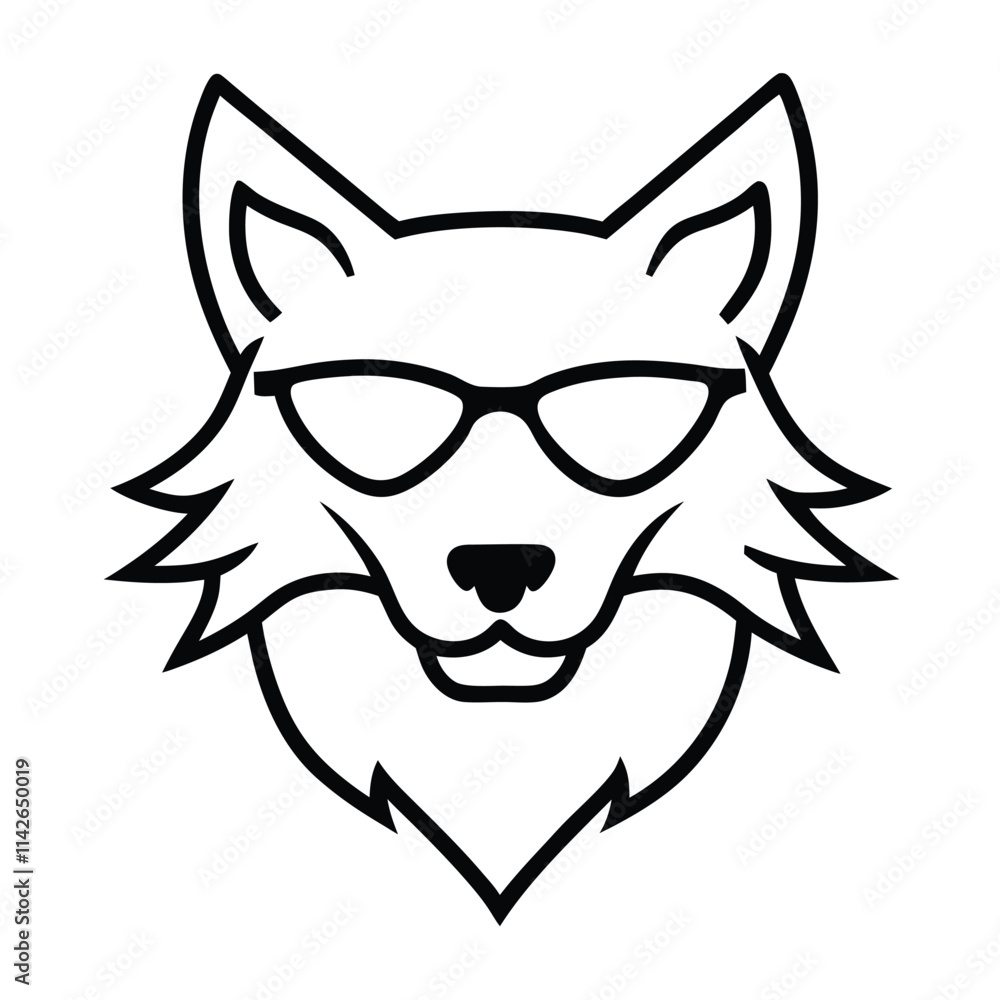 a dog illustration, white background, a dog illustration, white background,