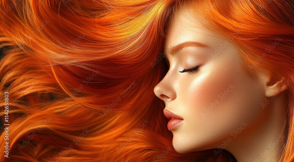 A close-up portrait of a beautiful european woman with long hair and make-up . Haircare, beauty and cosmetics concept. A close-up portrait of a beautiful european woman with long hair and make-up . Haircare, beauty and cosmetics concept.