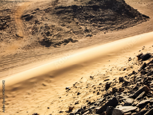 Egyptian desert beginning of the desert sugar in Egypt photo