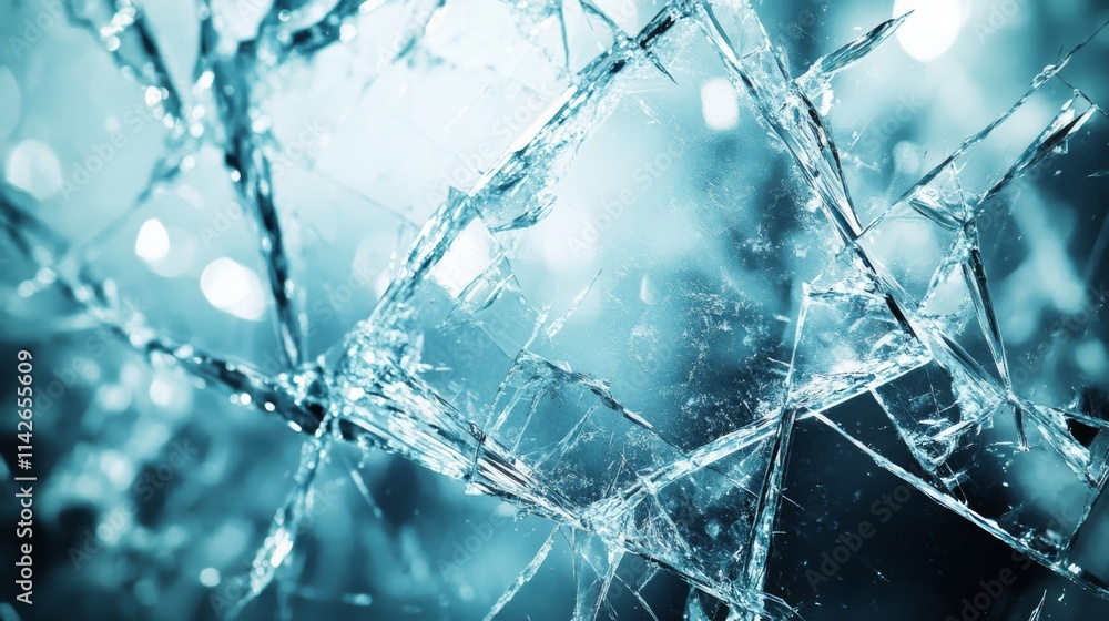Shattered Glass Abstract Teal Background Texture Shattered Glass Abstract Teal Background Texture