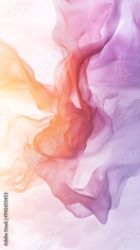 Dreamy Gradient Smoke with Soft Textures - Made with Generative AI photo