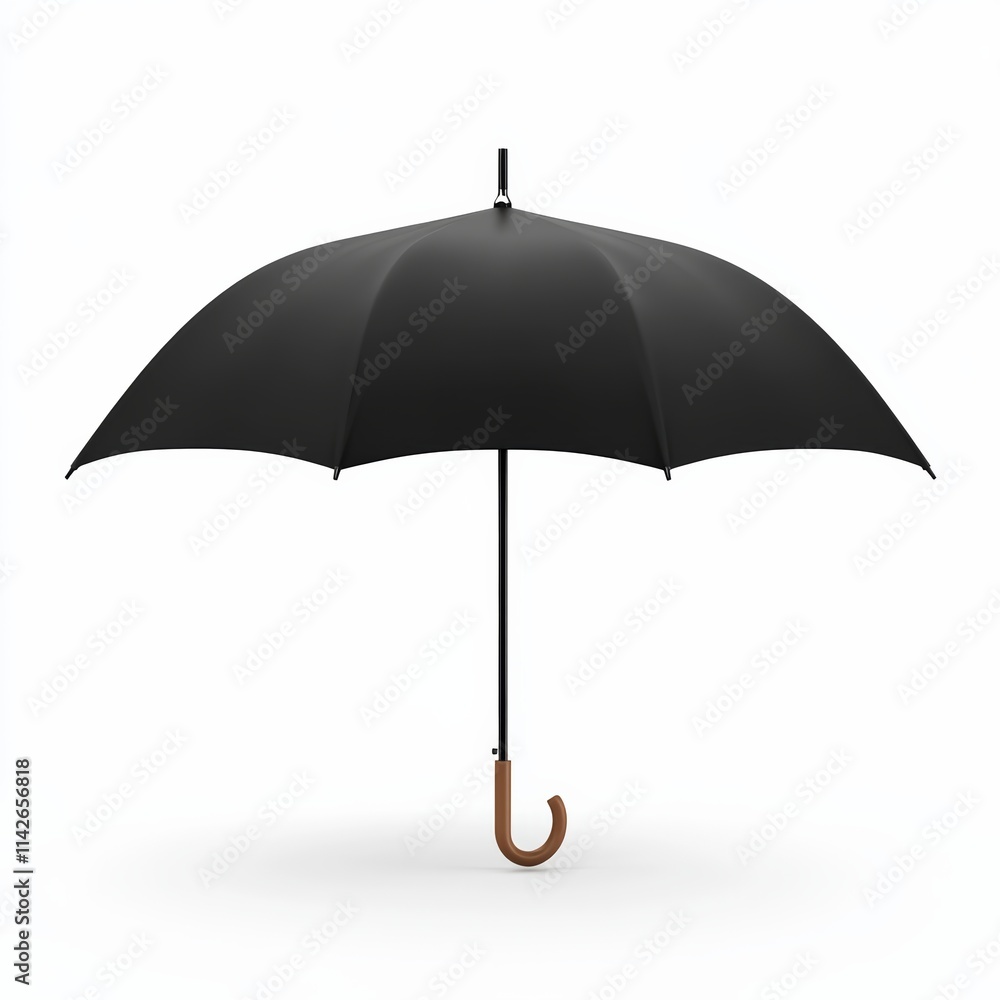 3D icon of an open umbrella indoors, minimalistic and isolated on a pure white background, symbolizing the superstitions surrounding Friday the 13th 3D icon of an open umbrella indoors, minimalistic and isolated on a pure white background, symbolizing the superstitions surrounding Friday the 13th
