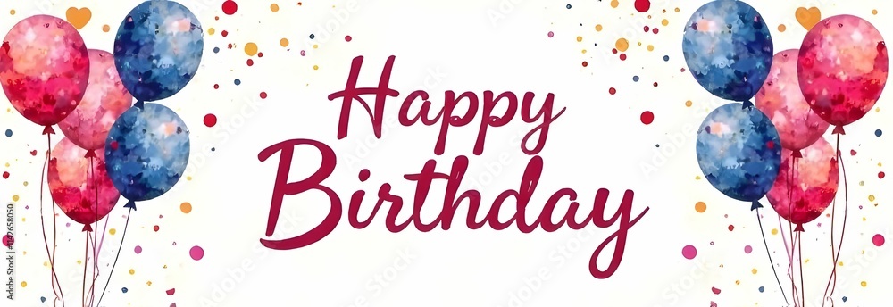 This is a joyful birthday card featuring a delightful balloons