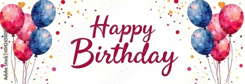 Obraz na płótnie This is a joyful birthday card featuring a delightful balloons w salonie