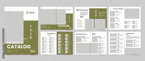 product catalog brochure design template, furniture Product collection. catalogue design