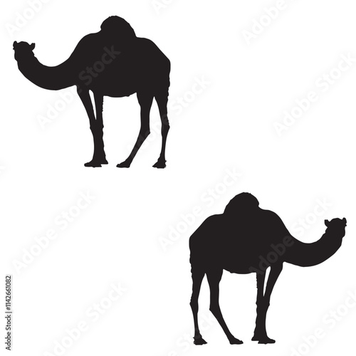 Camel Silhouette, Camel Vector Silhouette, Camel cartoon Silhouette, Camel illustration, Camel icon Silhouette, Camel Silhouette illustration