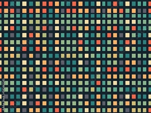 Abstract Colorful Square Grid Pattern Design