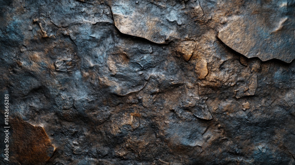 Dark Blue and Brown Rock Surface Texture Dark Blue and Brown Rock Surface Texture