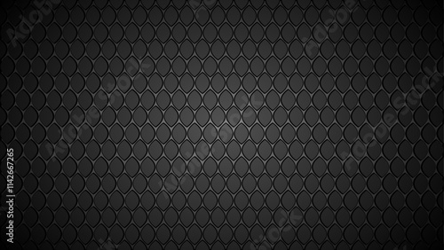 Black metal grid pattern background. Metal mesh with highlights